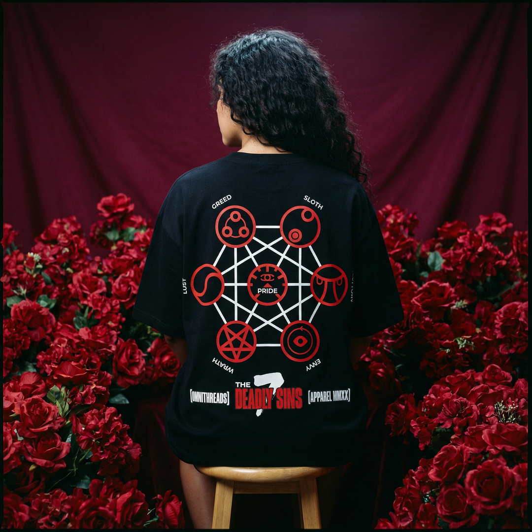The 7 Deadly Sins - Oversized Drop Shoulder Tee