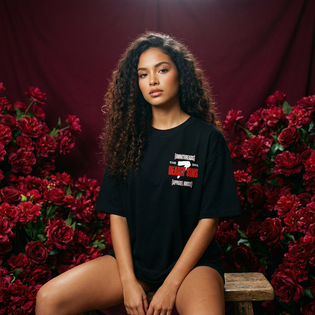 The 7 Deadly Sins - Oversized Drop Shoulder Tee