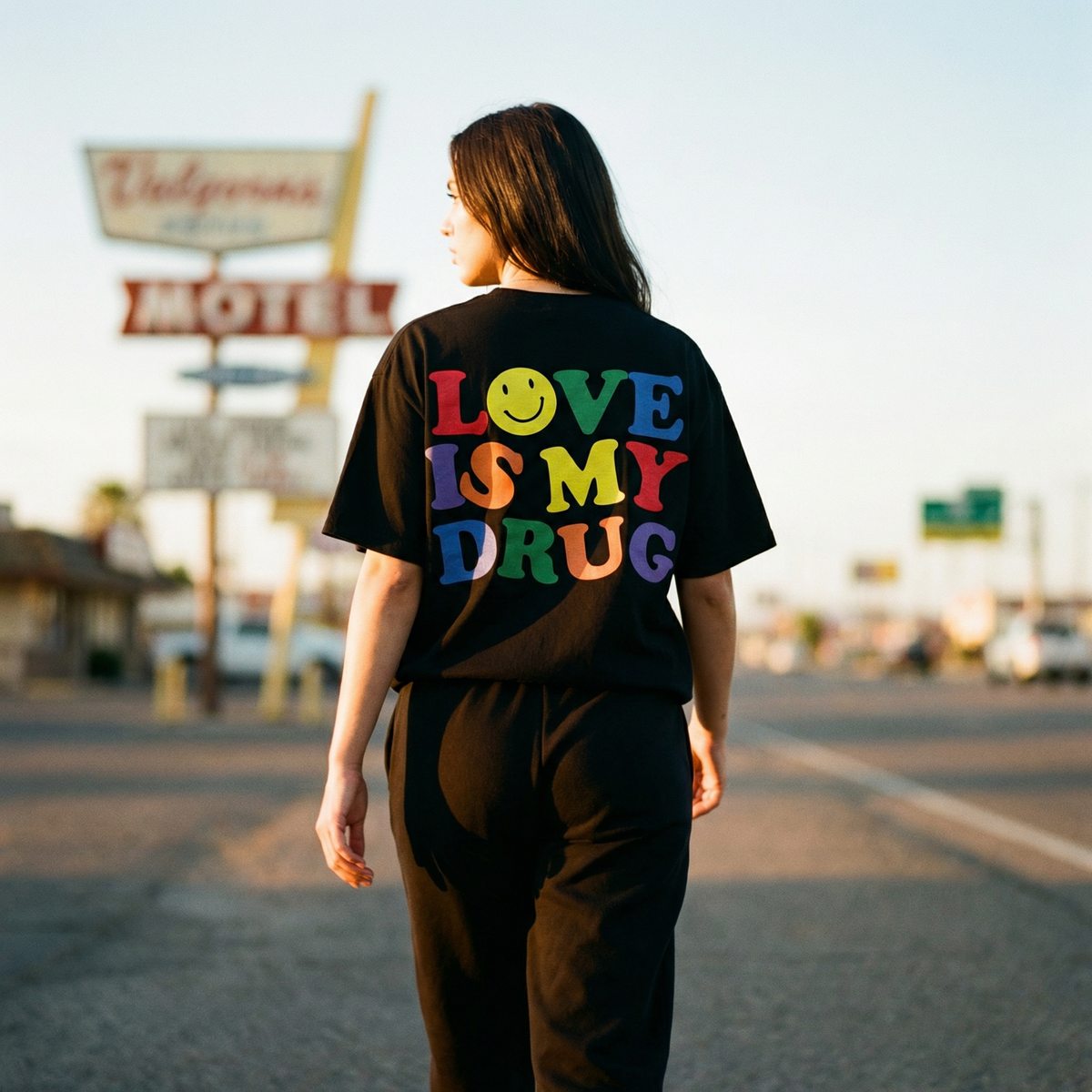 Love Is My Drug - Oversized Drop Shoulder Tee — product image 2