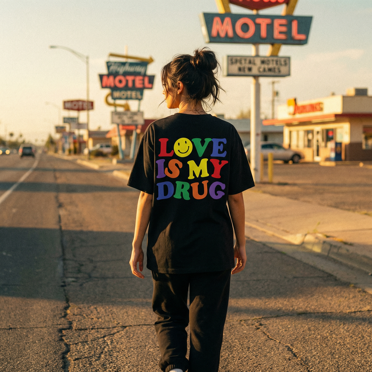 Love Is My Drug - Oversized Drop Shoulder Tee — product image 6