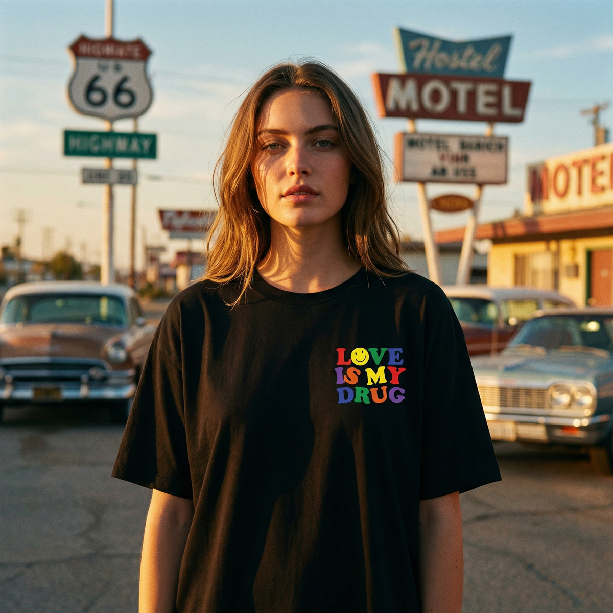 Love Is My Drug - Oversized Drop Shoulder Tee — product image 8