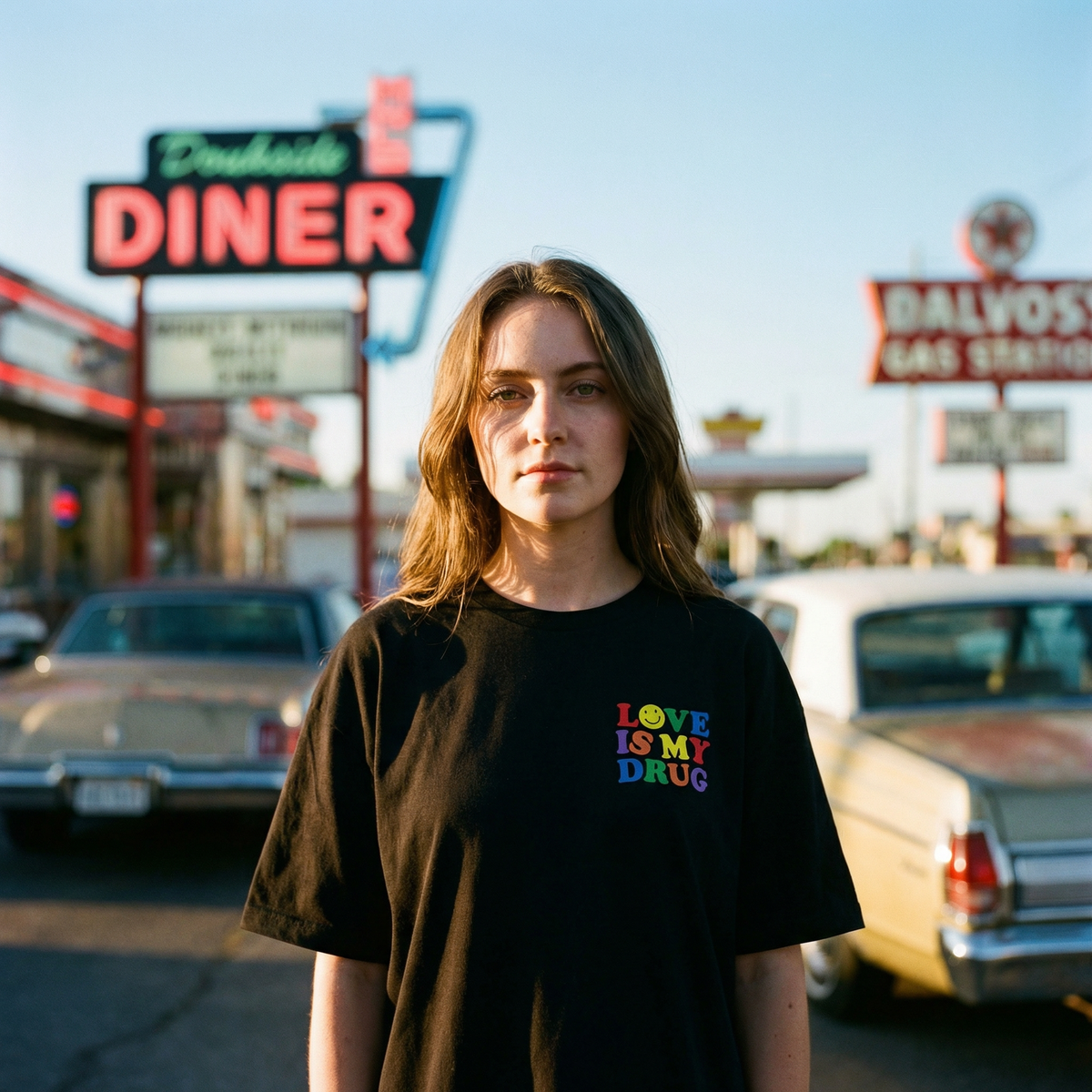 Love Is My Drug - Oversized Drop Shoulder Tee — product image 4