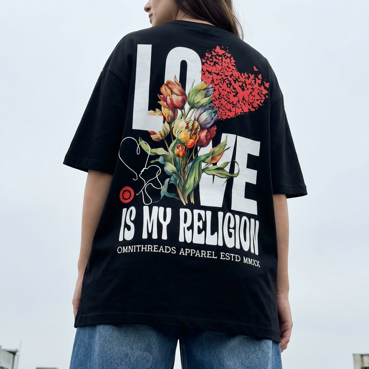 Love Is My Religion - Oversized Drop Shoulder Tee — product image 1