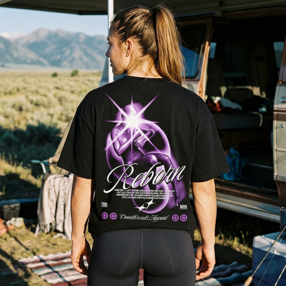 Reborn - Oversized Drop Shoulder Tee — product image 1