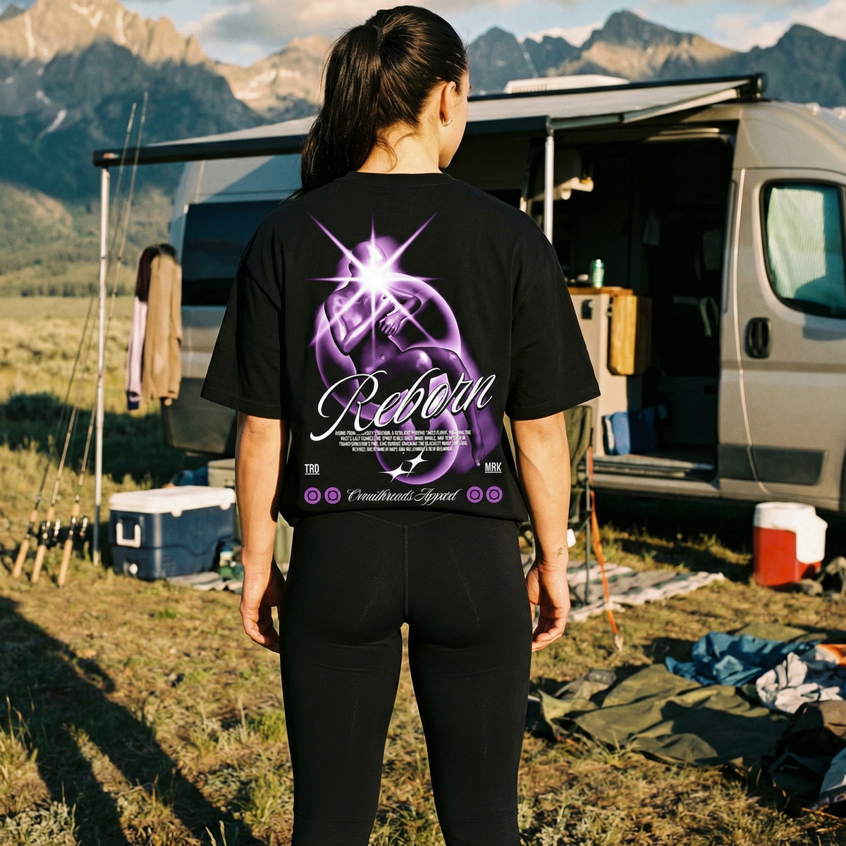 Reborn - Oversized Drop Shoulder Tee — product image 5