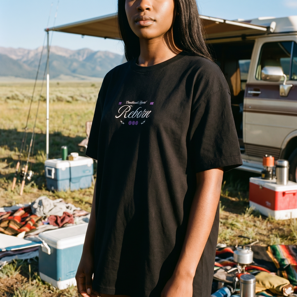 Reborn - Oversized Drop Shoulder Tee — product image 7
