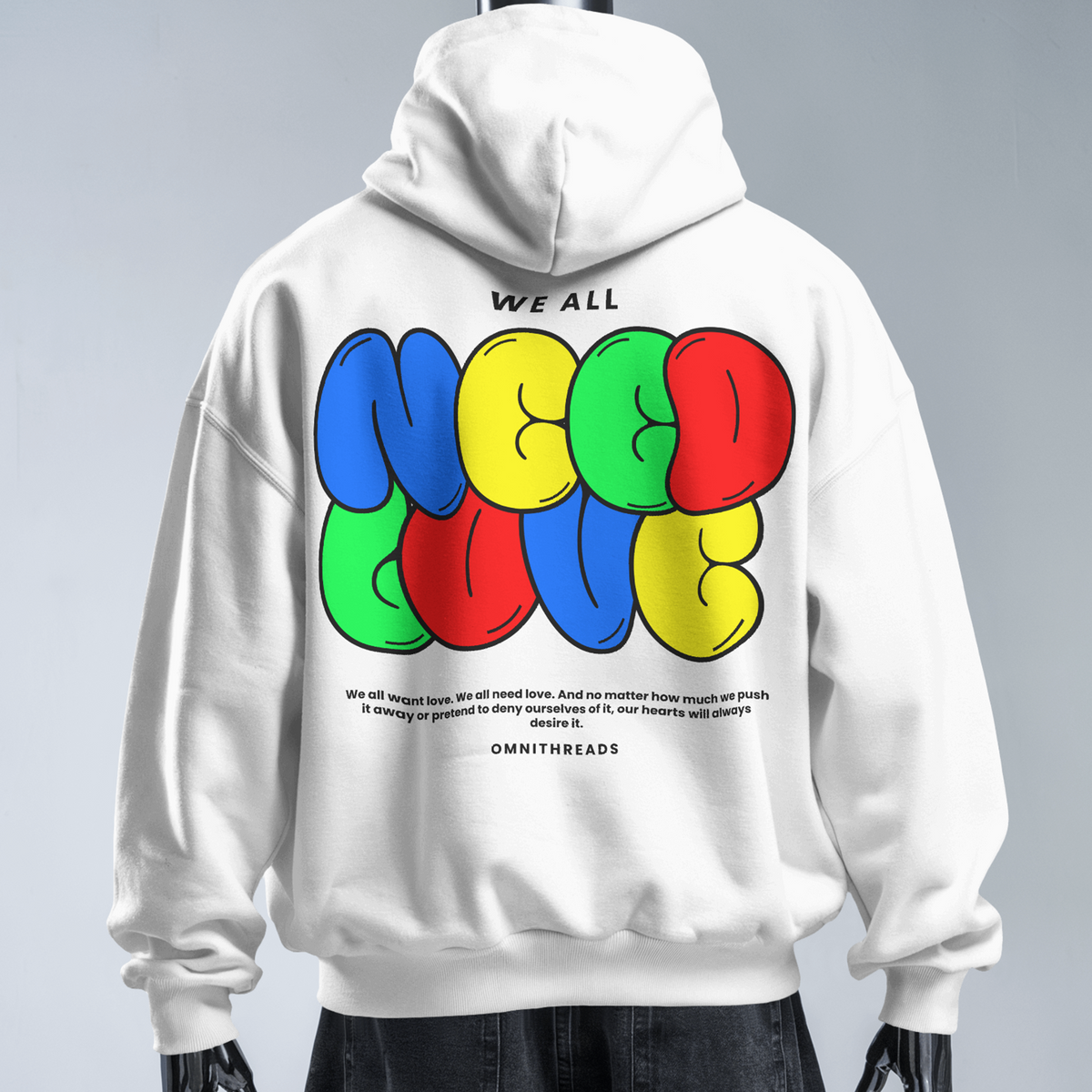 We All Need Love - Oversized Hoodie — product image 1