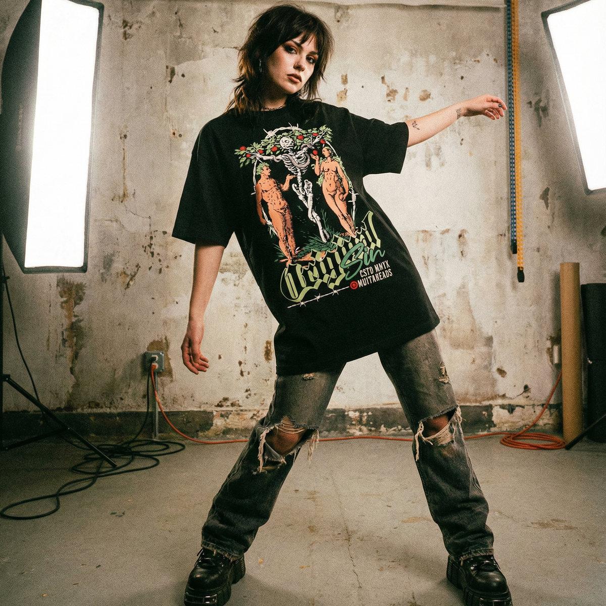Original Sin - Oversized Drop Shoulder Tee — product image 3