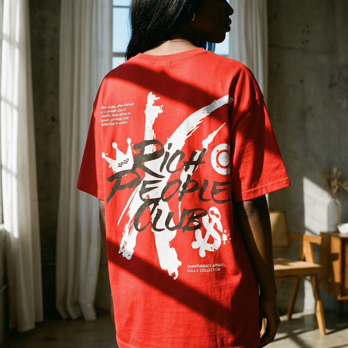 Rich People Club - Oversized Drop Shoulder Tee — product image 2