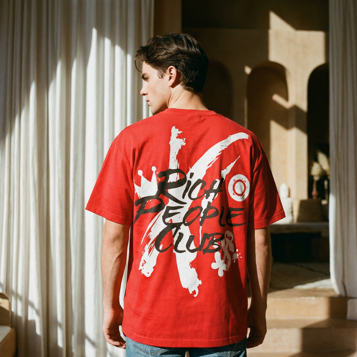 Rich People Club - Oversized Drop Shoulder Tee — product image 1