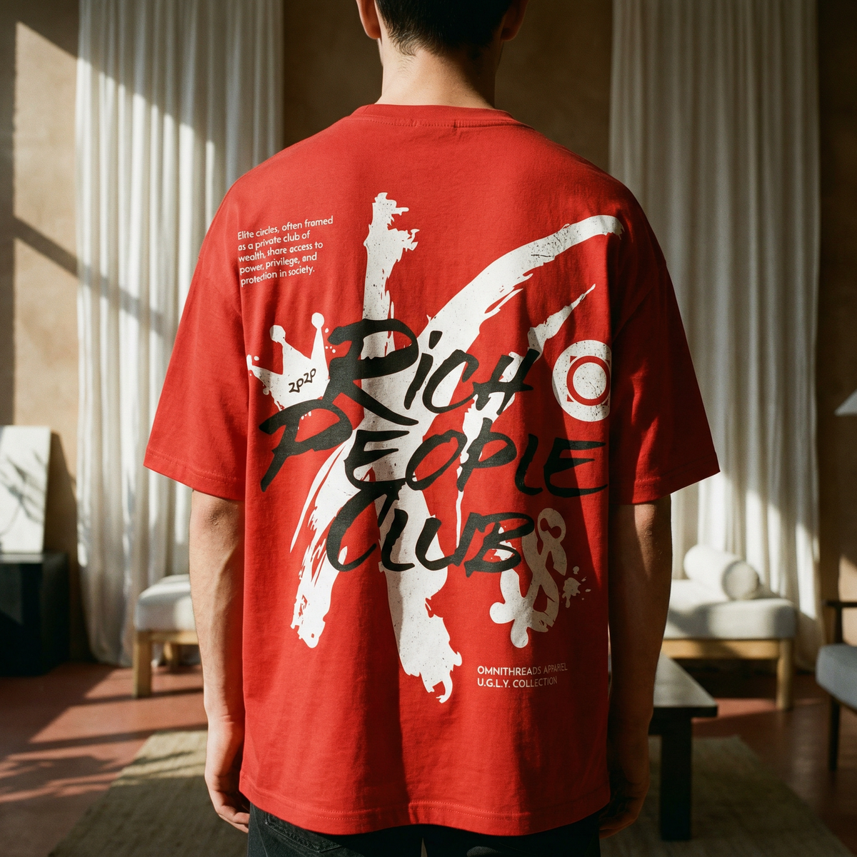 Rich People Club - Oversized Drop Shoulder Tee — product image 5