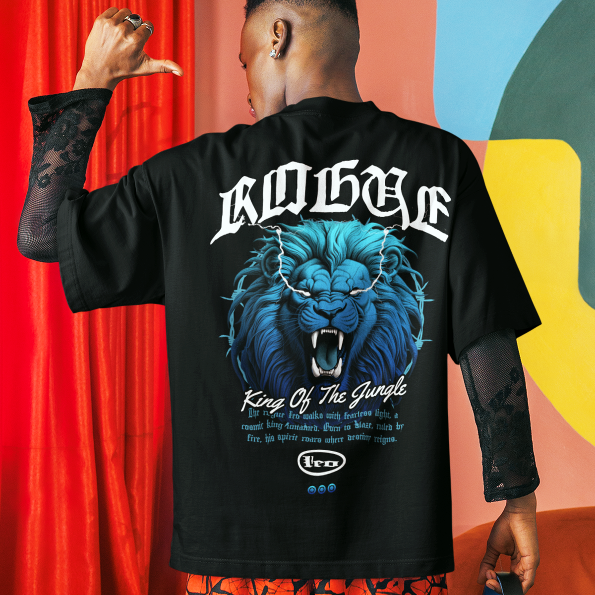 Rogue Leo - Oversized Drop Shoulder Tee — product image 1