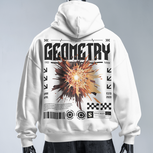 Sacred Geometry - Oversized Streetwear Fleece Hoodie