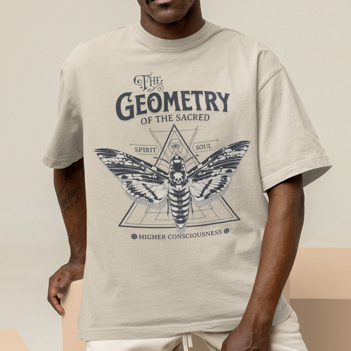 Sacred Geometry - Oversized Drop Shoulder Tee — product image 6