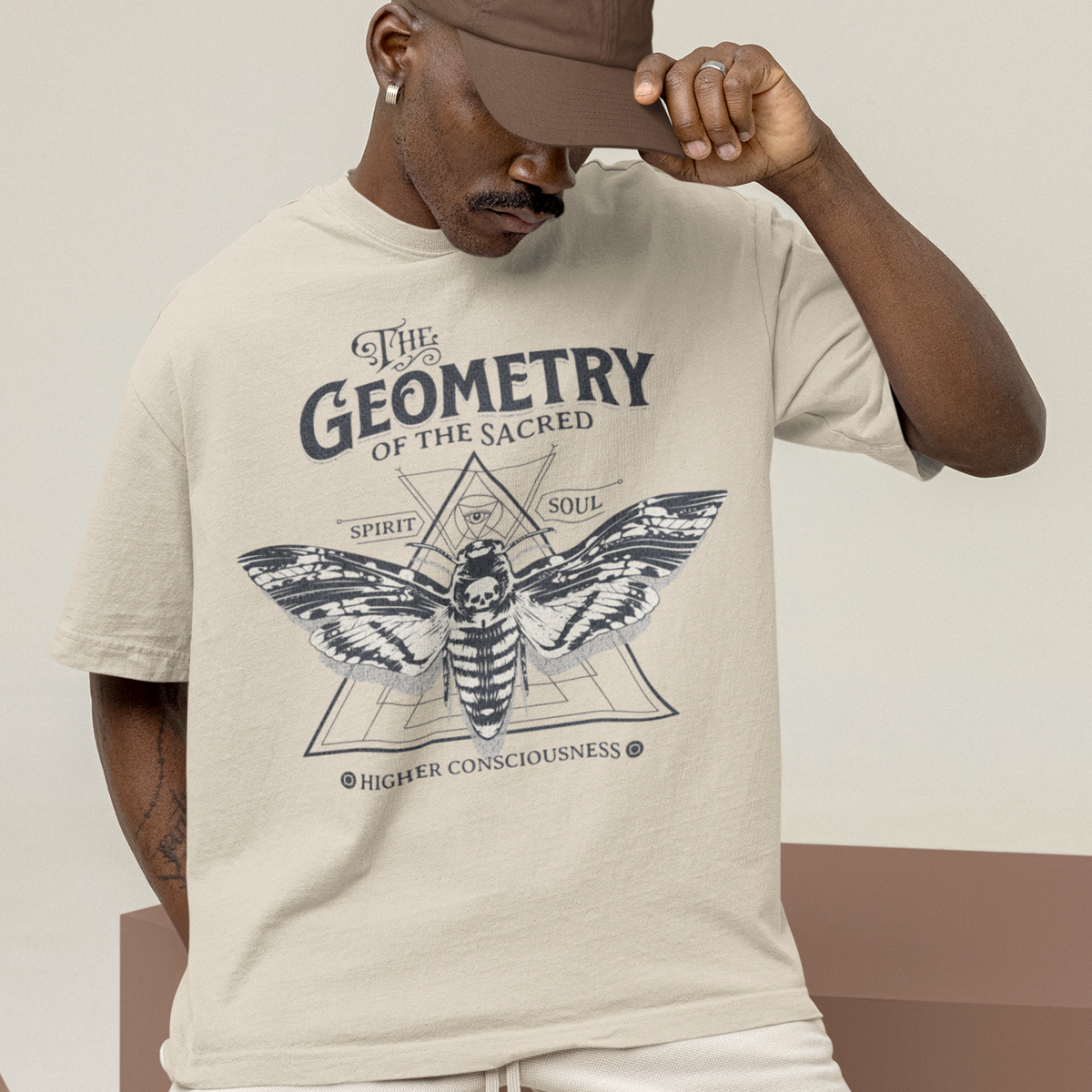 Sacred Geometry - Oversized Drop Shoulder Tee — product image 2