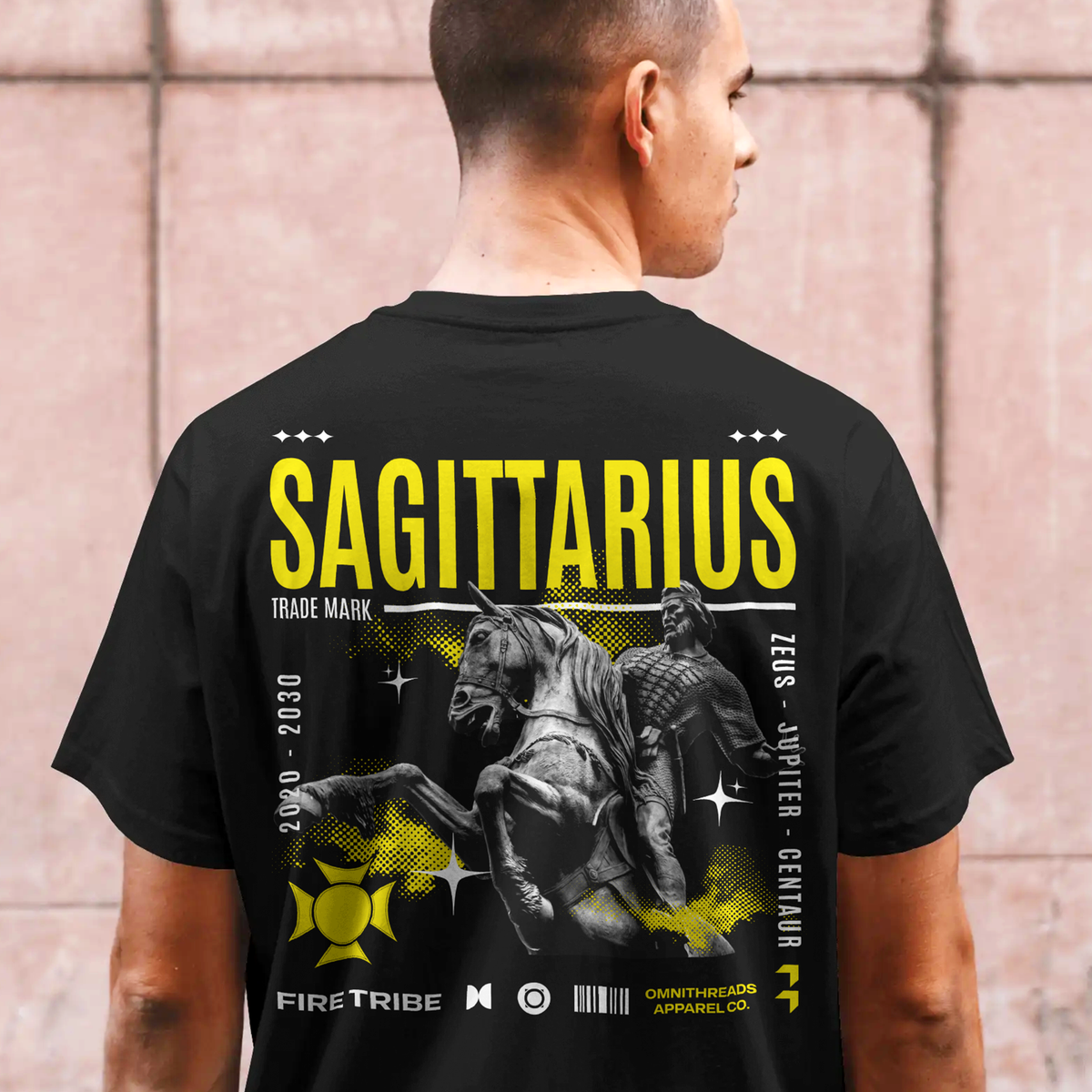 Sagittarius Fire Tribe - Oversized Drop Shoulder Tee — product image 1