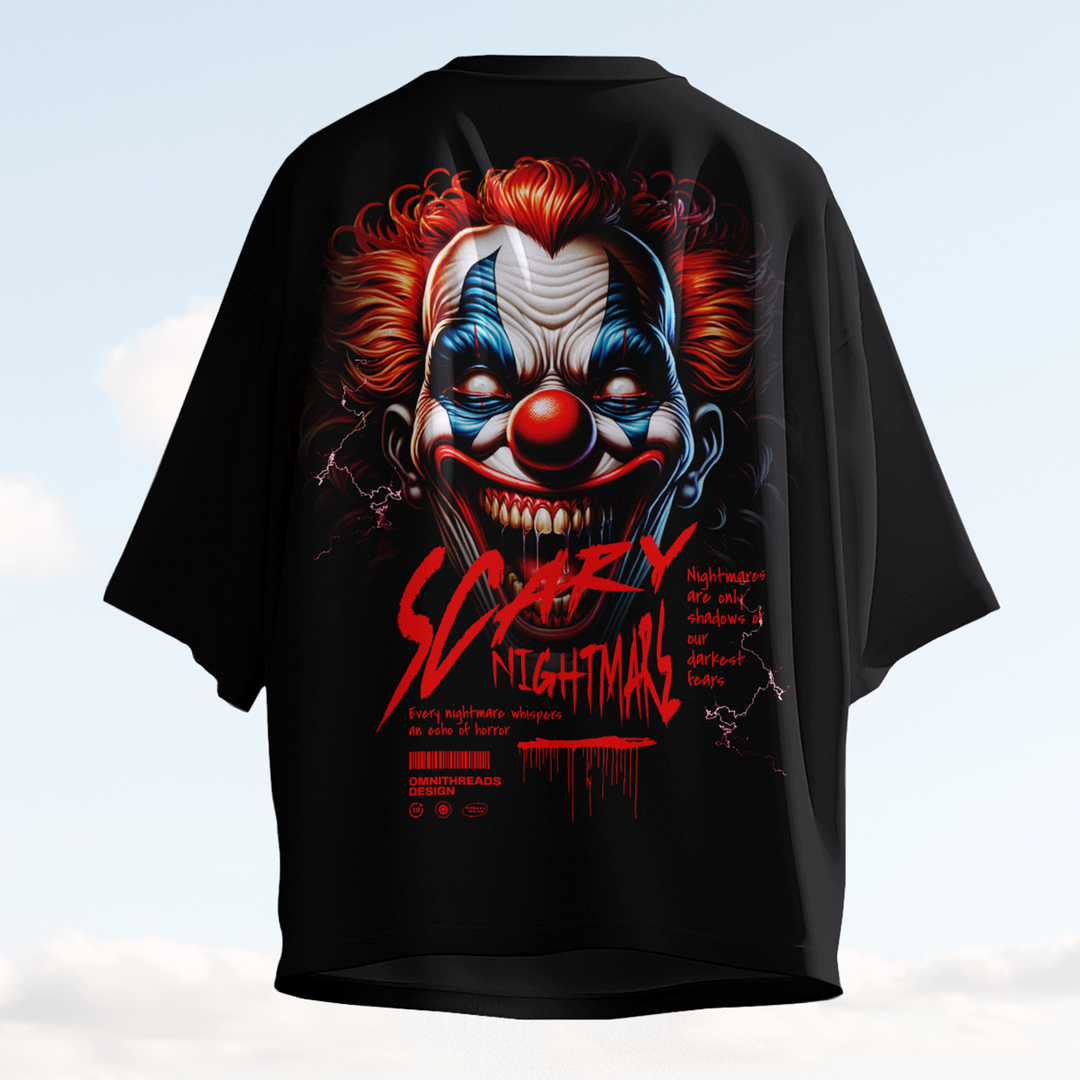 Jester Series 2: Scary Nightmare - Oversize Deep Drop Shoulder Tee