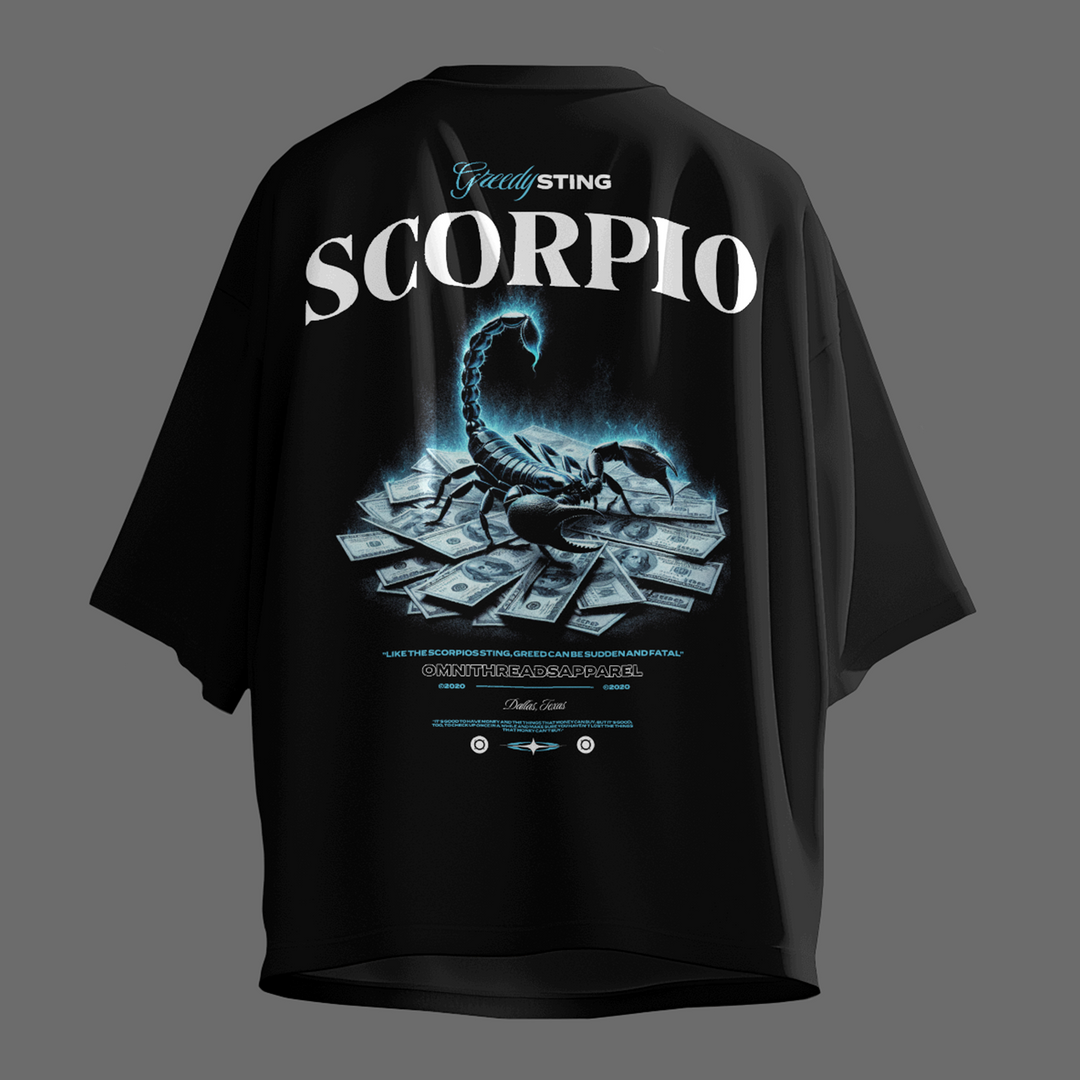 Scorpio Sting - Oversize Deep Drop Shoulder Tee