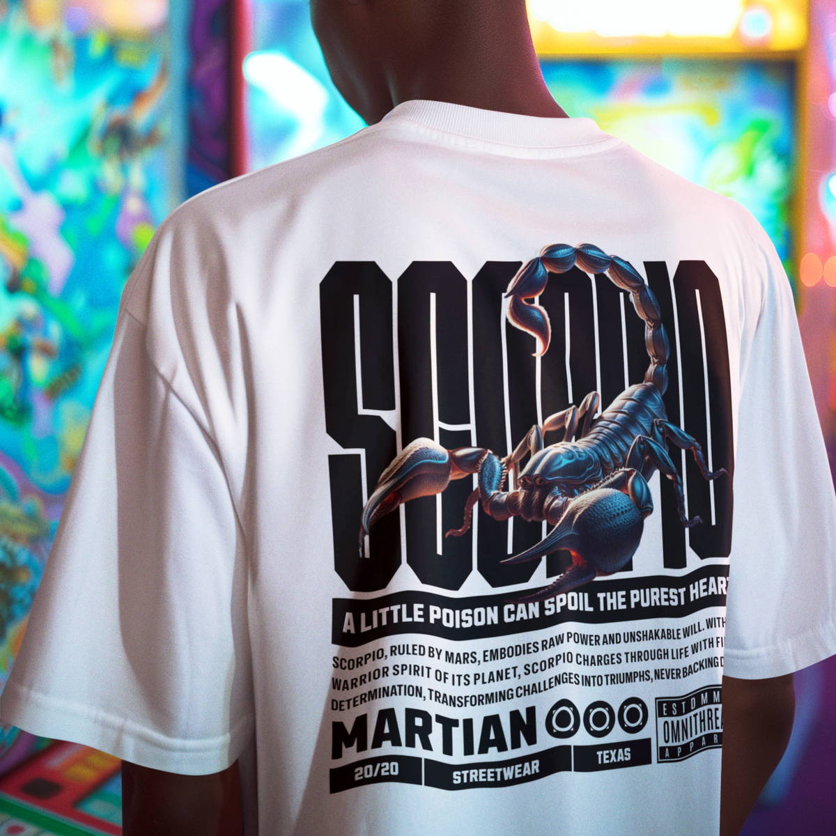 Scorpio On Mars - Oversized Drop Shoulder Tee — product image 1