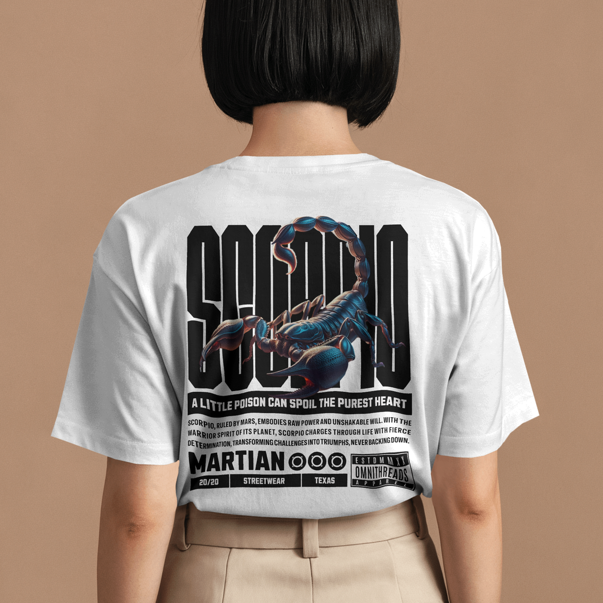 Scorpio On Mars - Oversized Drop Shoulder Tee — product image 2