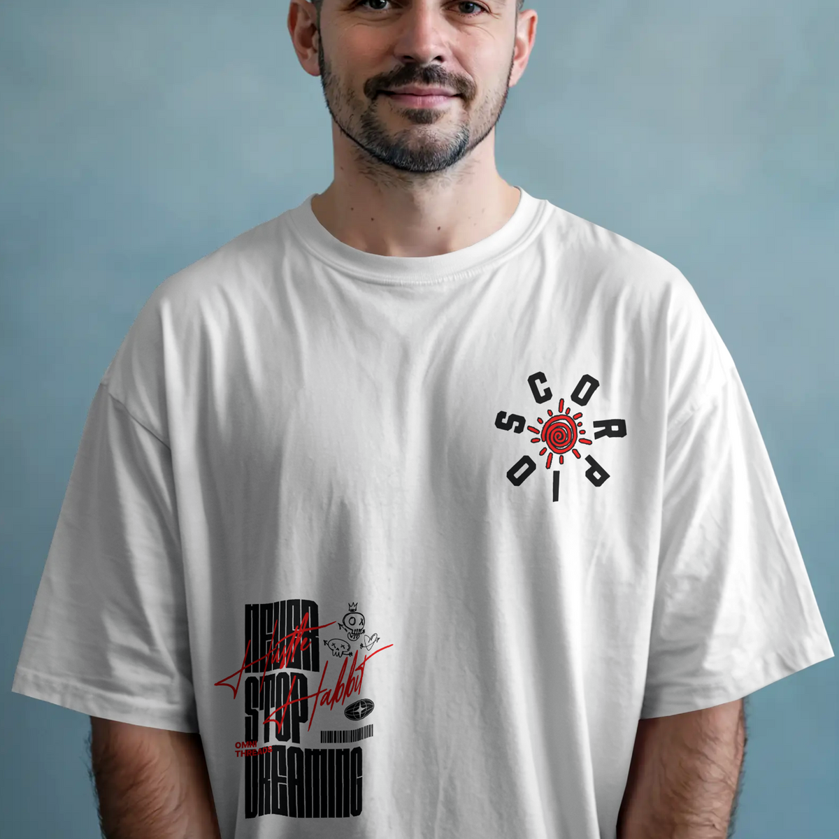 Scorpio On Mars - Oversized Drop Shoulder Tee — product image 3