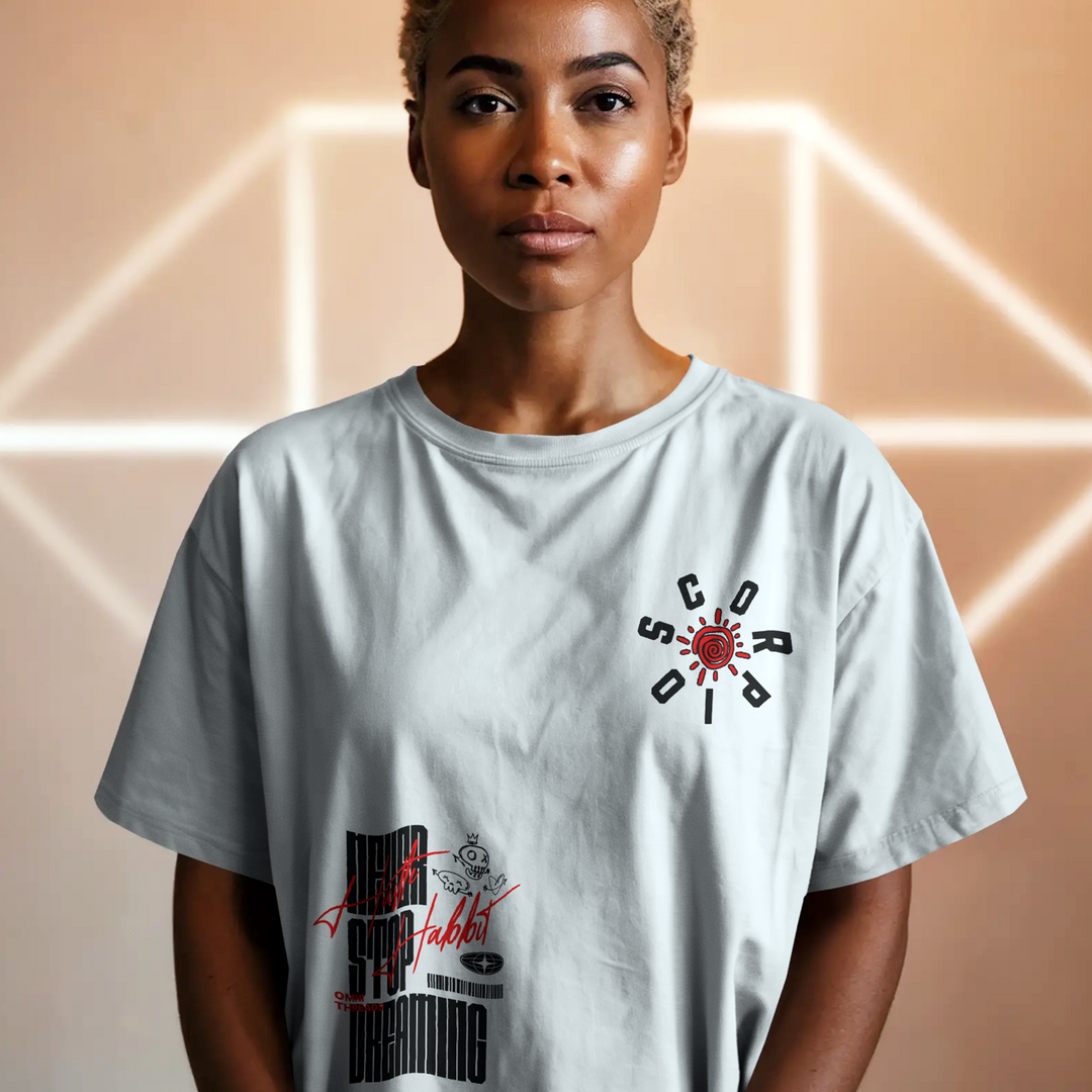 Scorpio On Mars - Oversize Deep Drop Shoulder Tee