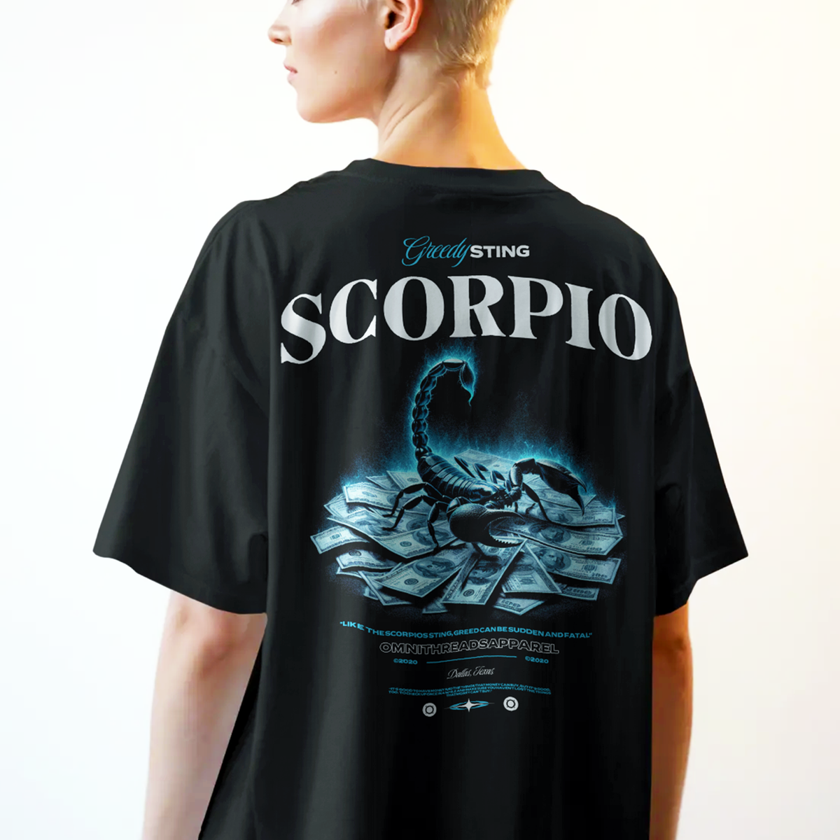 Scorpio Sting - Oversized Drop Shoulder Tee — product image 2
