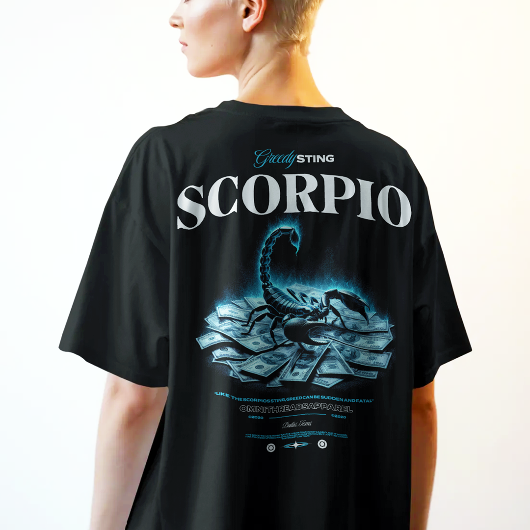 Scorpio Sting - Oversize Deep Drop Shoulder Tee