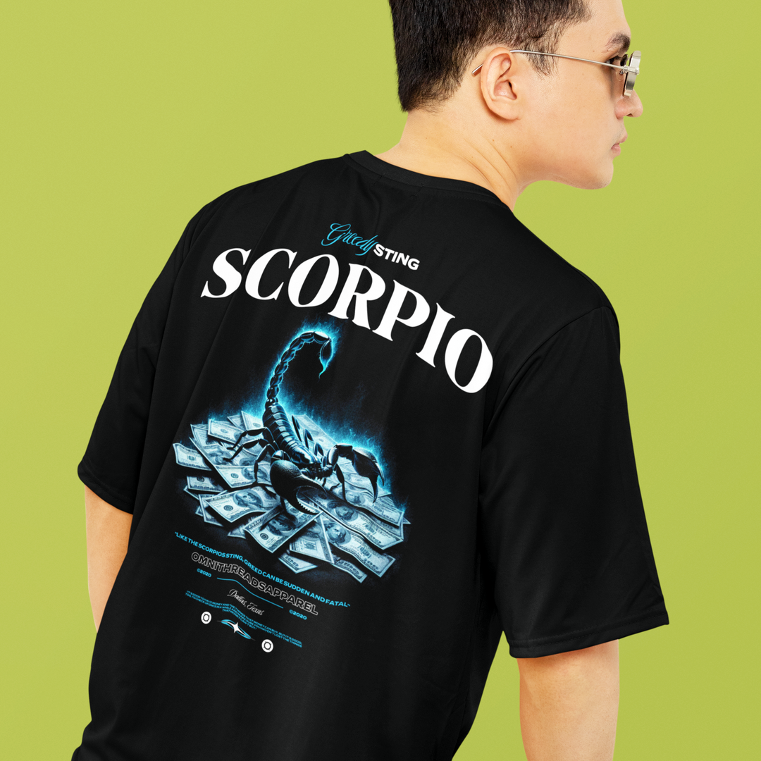 Scorpio Sting - Oversize Deep Drop Shoulder Tee