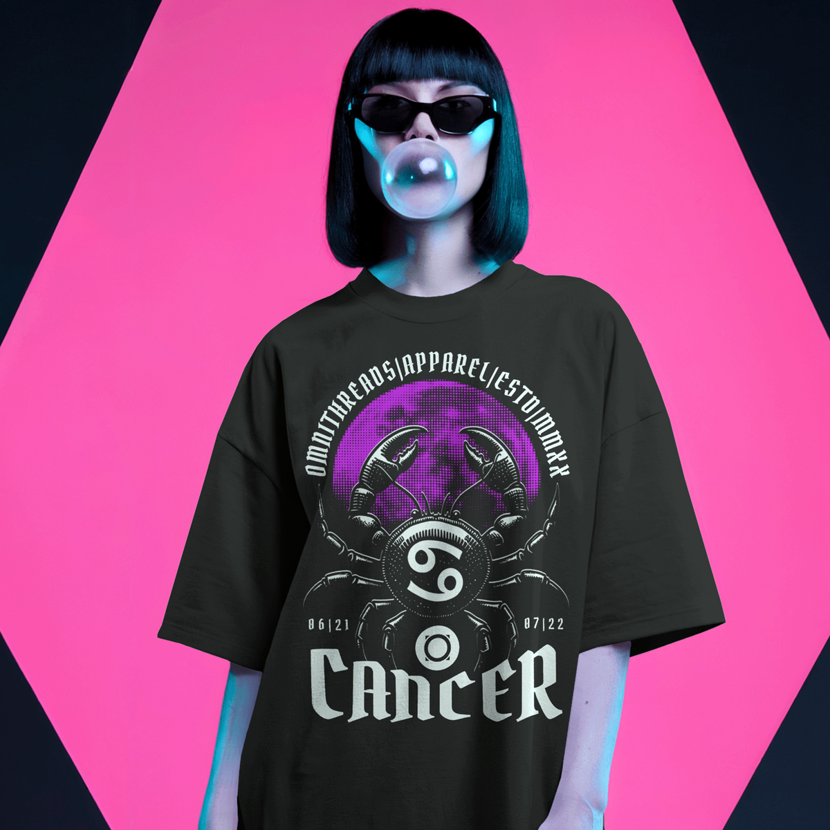 Sixty Nine Cancers - Oversized Drop Shoulder Tee — product image 1