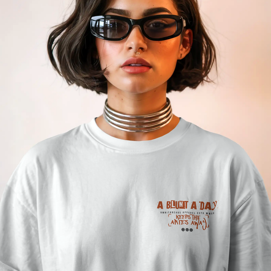 Smokin Aries - Oversize Deep Drop Shoulder Tee