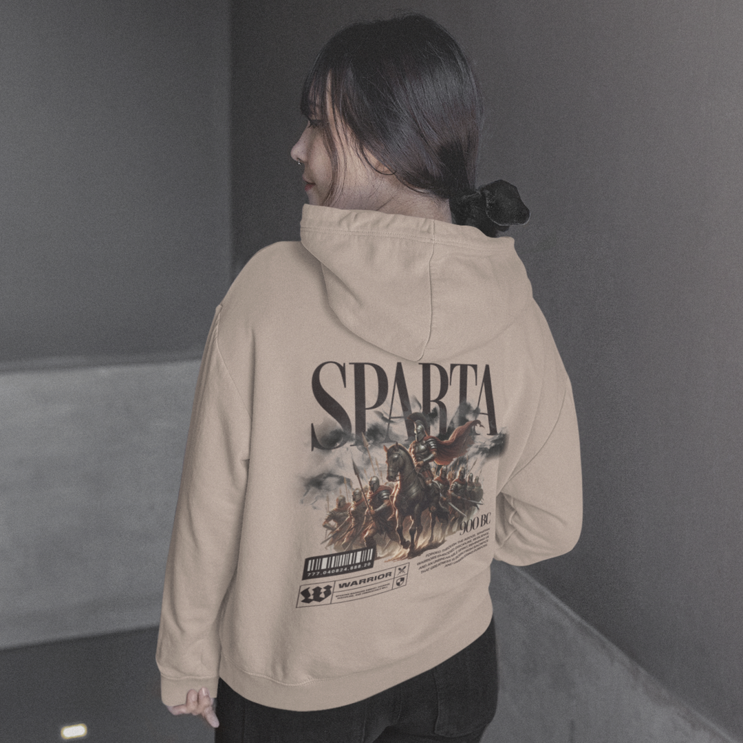 Spartan Spirit - Oversized Streetwear Fleece Hoodie
