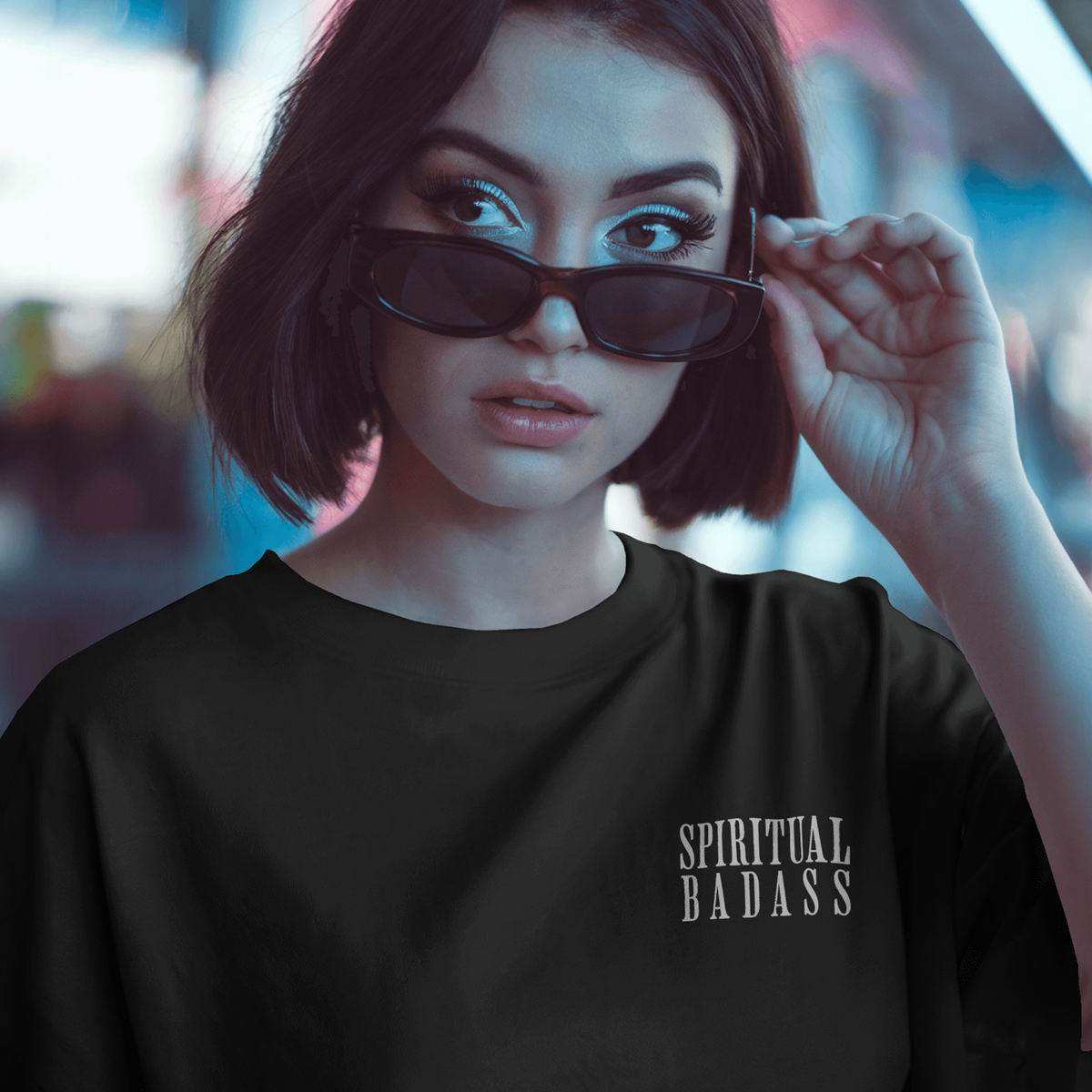 Spiritual Badass - Oversized Drop Shoulder Tee — product image 1