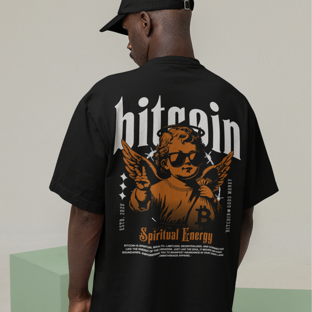 Bitcoin Ascended & The Currency of the Future - Oversize Deep Drop Shoulder Tee