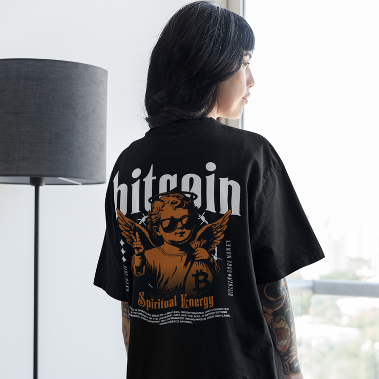 Bitcoin Ascended & The Currency of the Future - Oversize Deep Drop Shoulder Tee