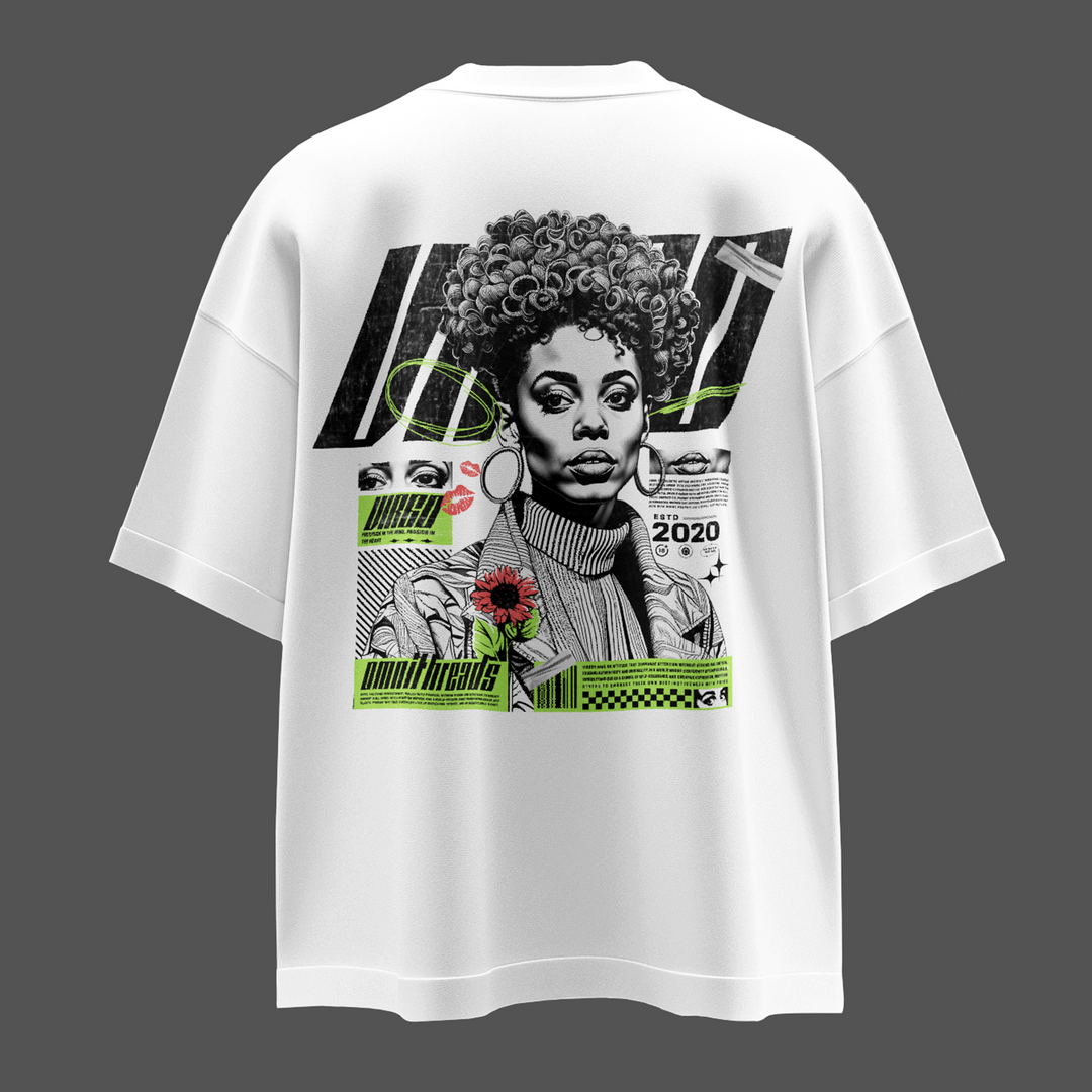 Symbol Of Virgo - Oversize Deep Drop Shoulder Tee