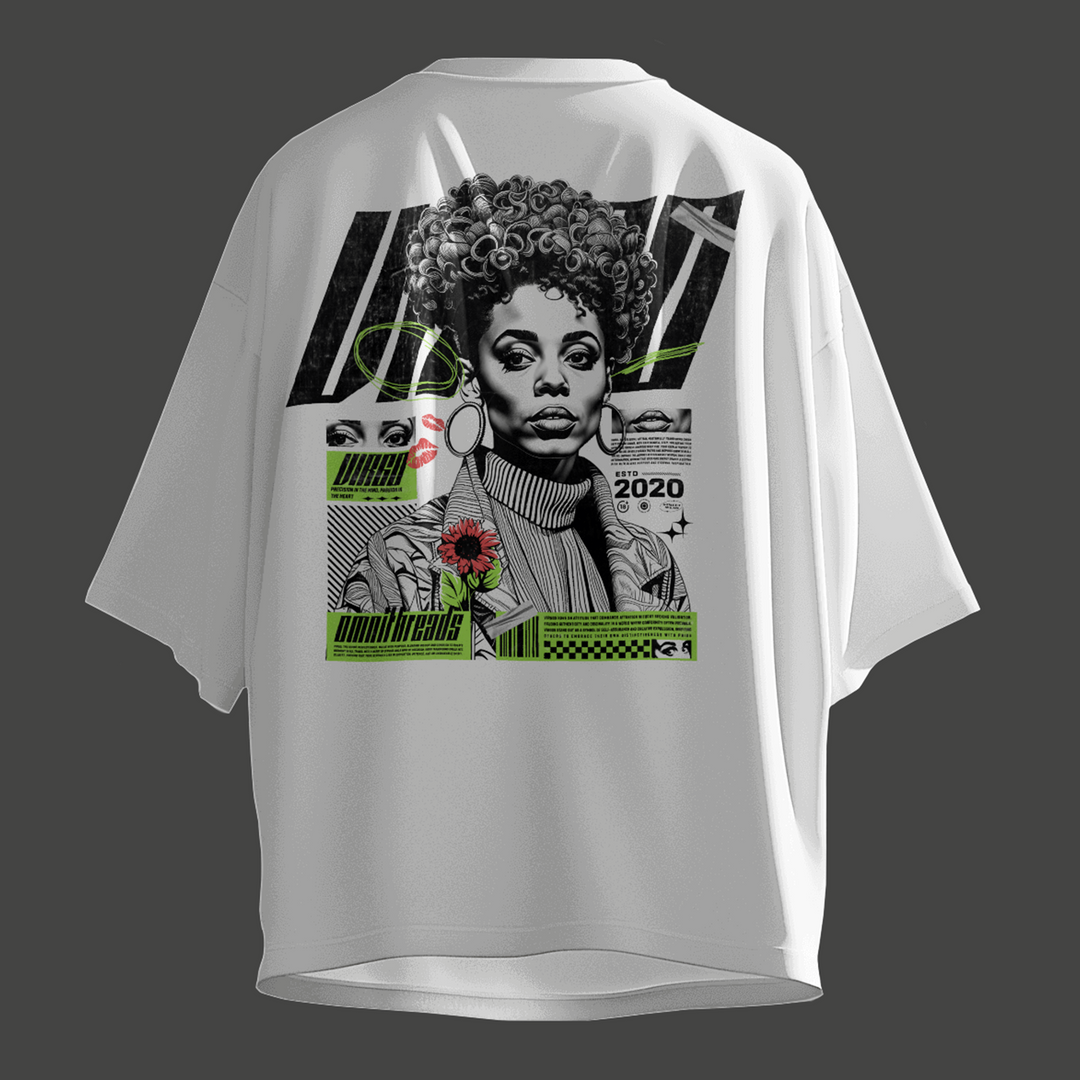 Symbol Of Virgo - Oversize Deep Drop Shoulder Tee