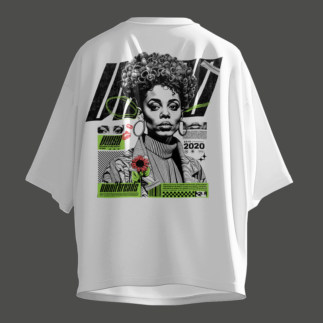 Symbol Of Virgo - Oversize Deep Drop Shoulder Tee