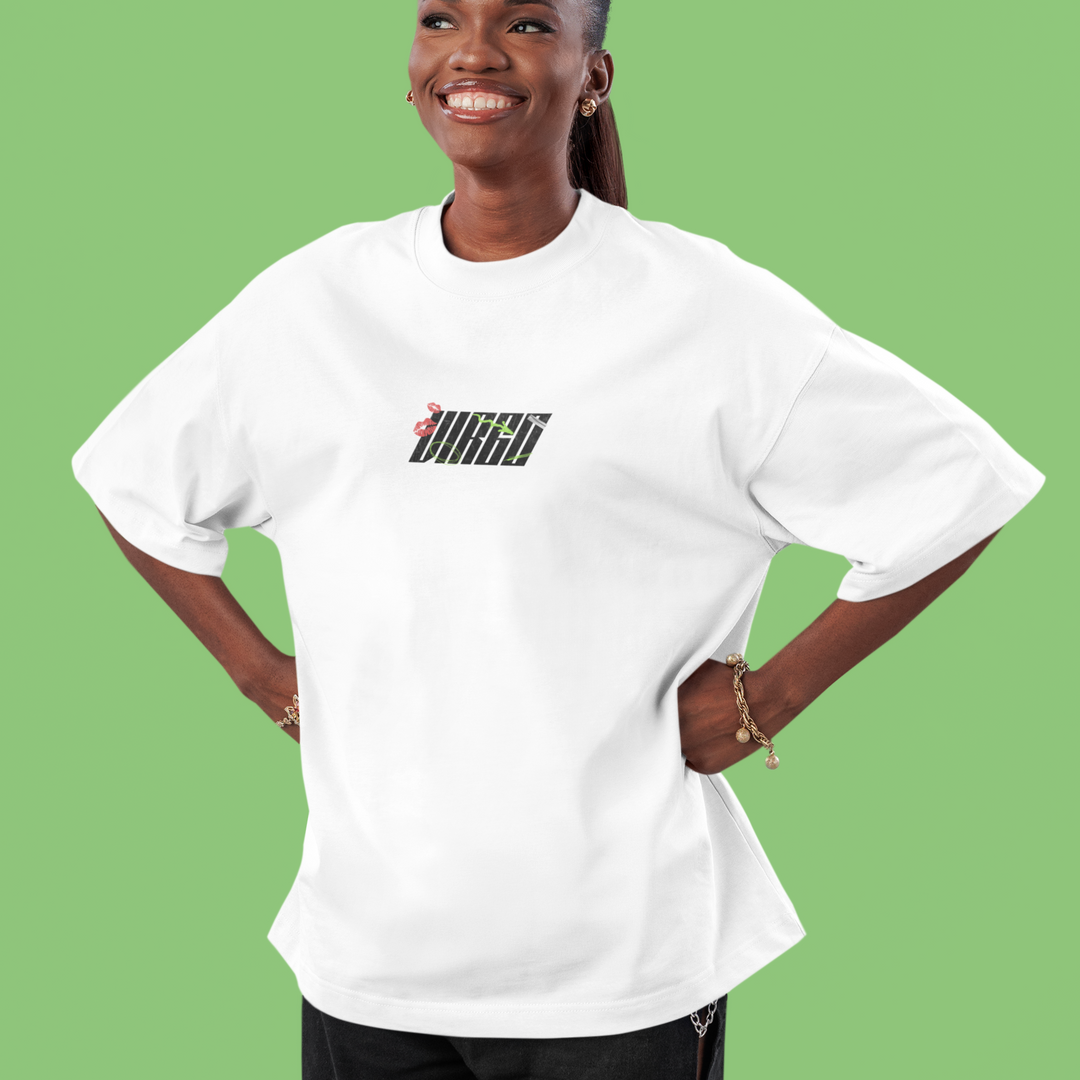 Symbol Of Virgo - Oversize Deep Drop Shoulder Tee