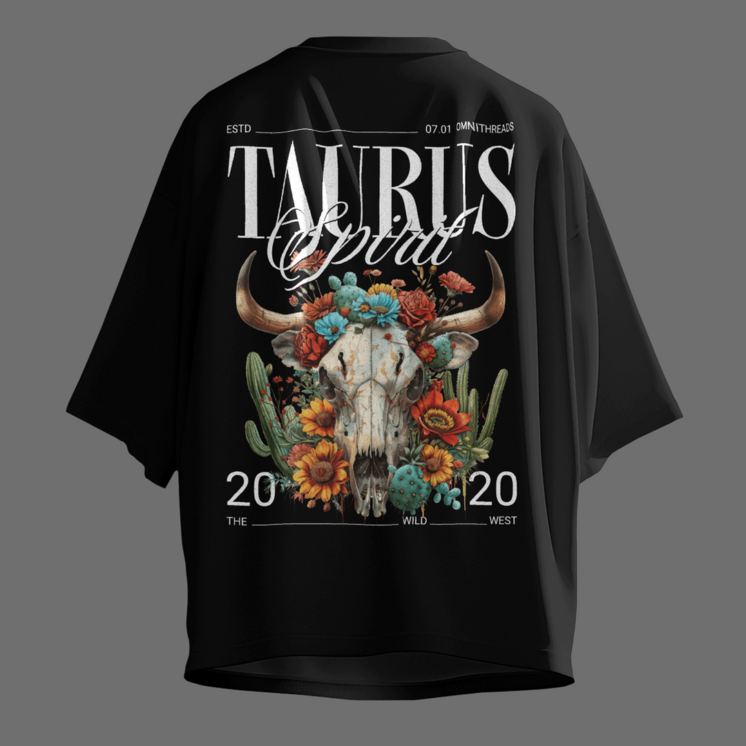 Taurus Spirit - Oversize Deep Drop Shoulder Tee