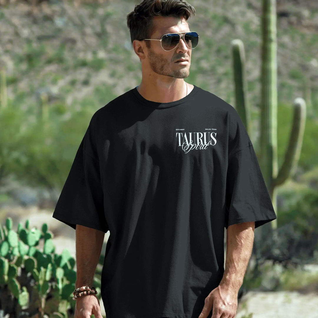 Taurus Spirit - Oversize Deep Drop Shoulder Tee