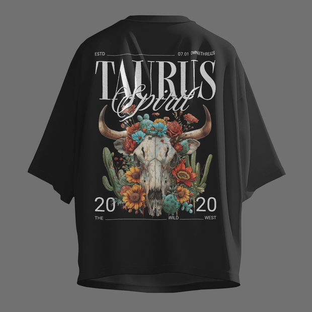 Taurus Spirit - Oversize Deep Drop Shoulder Tee