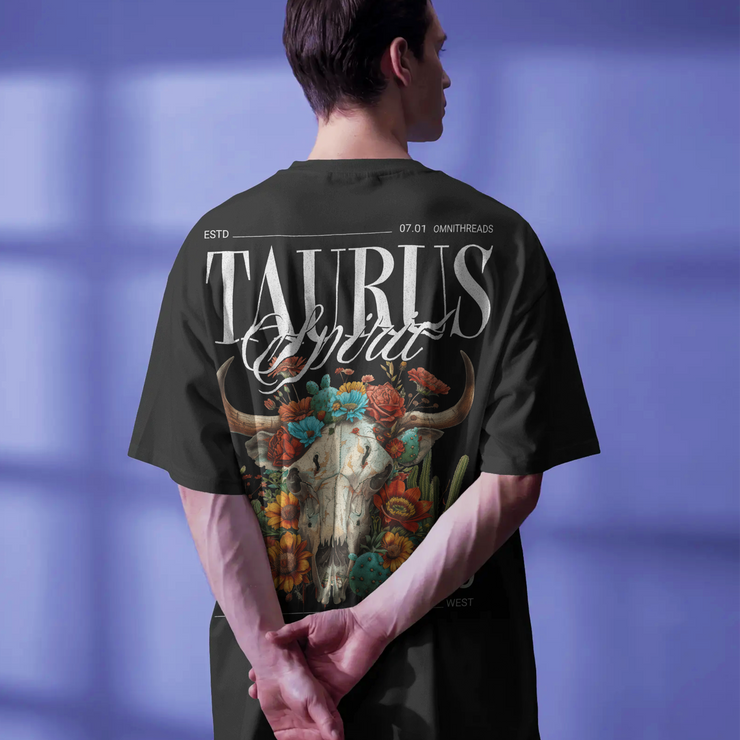 Taurus Spirit - Oversize Deep Drop Shoulder Tee