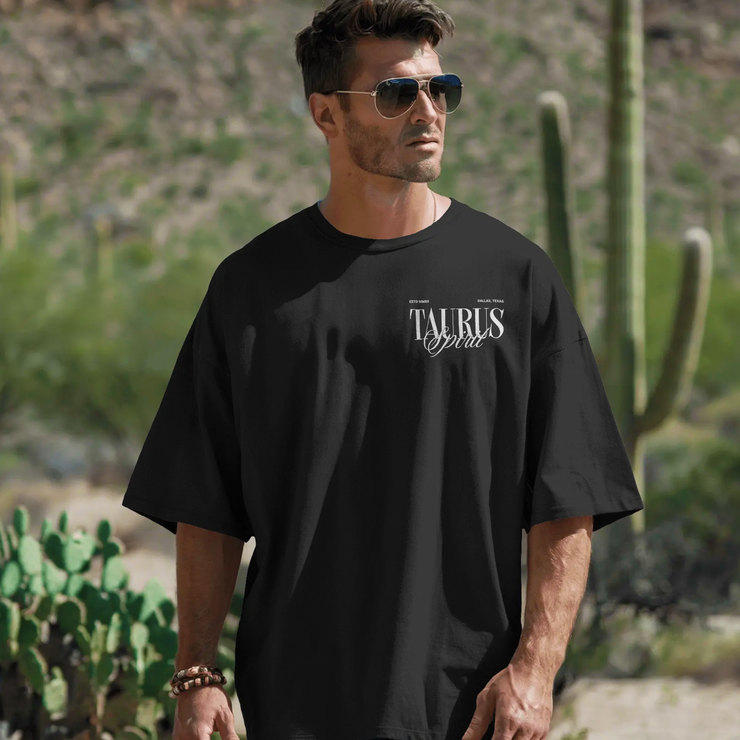 Taurus Spirit - Oversize Deep Drop Shoulder Tee