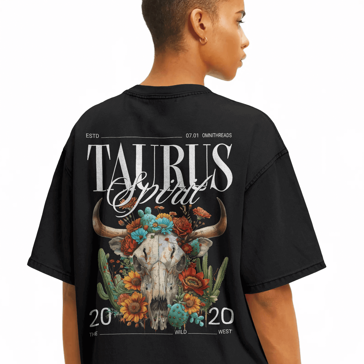 Taurus Spirit - Oversized Drop Shoulder Tee — product image 1