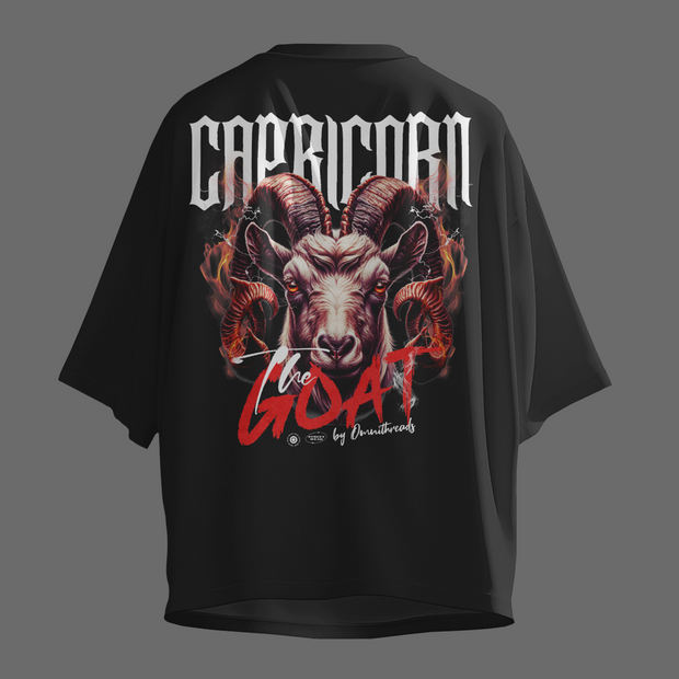 The Greatest Of All Time Capricorn - Oversize Deep Drop Shoulder Tee