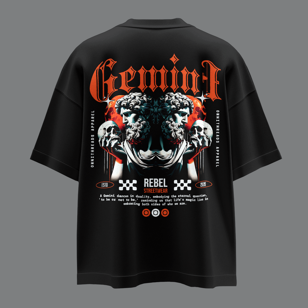 To Be Or Not To Be A Gemini - Oversize Deep Drop Shoulder Tee