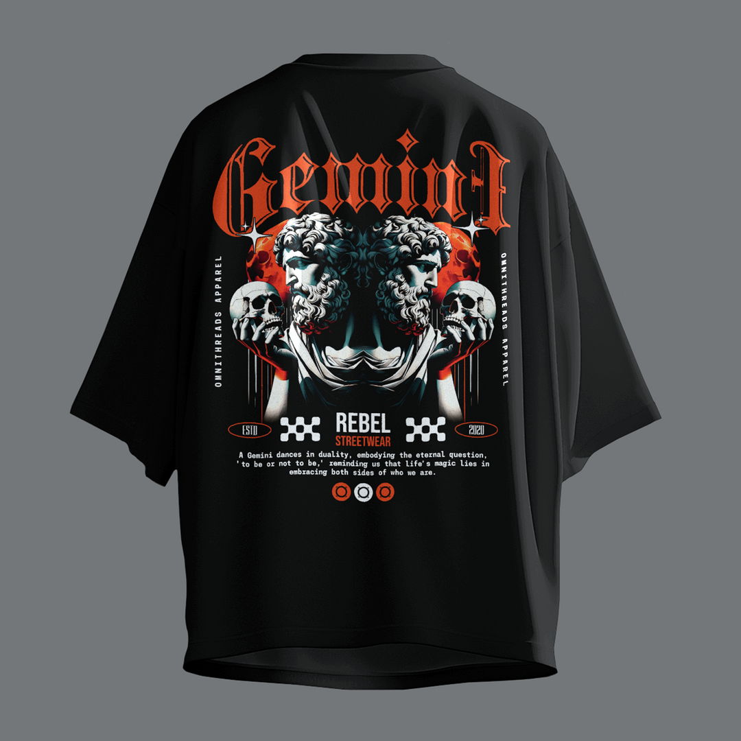 To Be Or Not To Be A Gemini - Oversize Deep Drop Shoulder Tee
