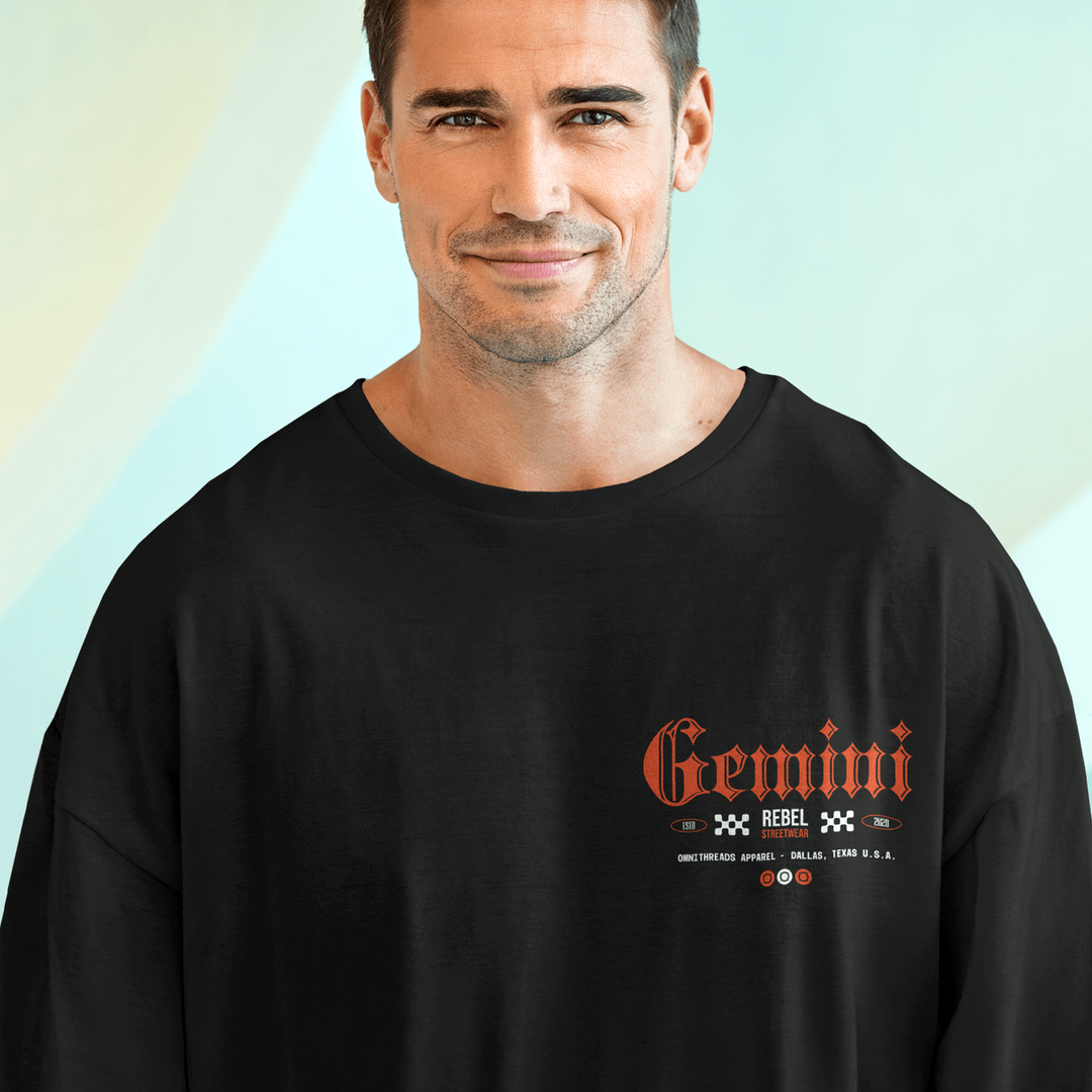 To Be Or Not To Be A Gemini - Oversize Deep Drop Shoulder Tee