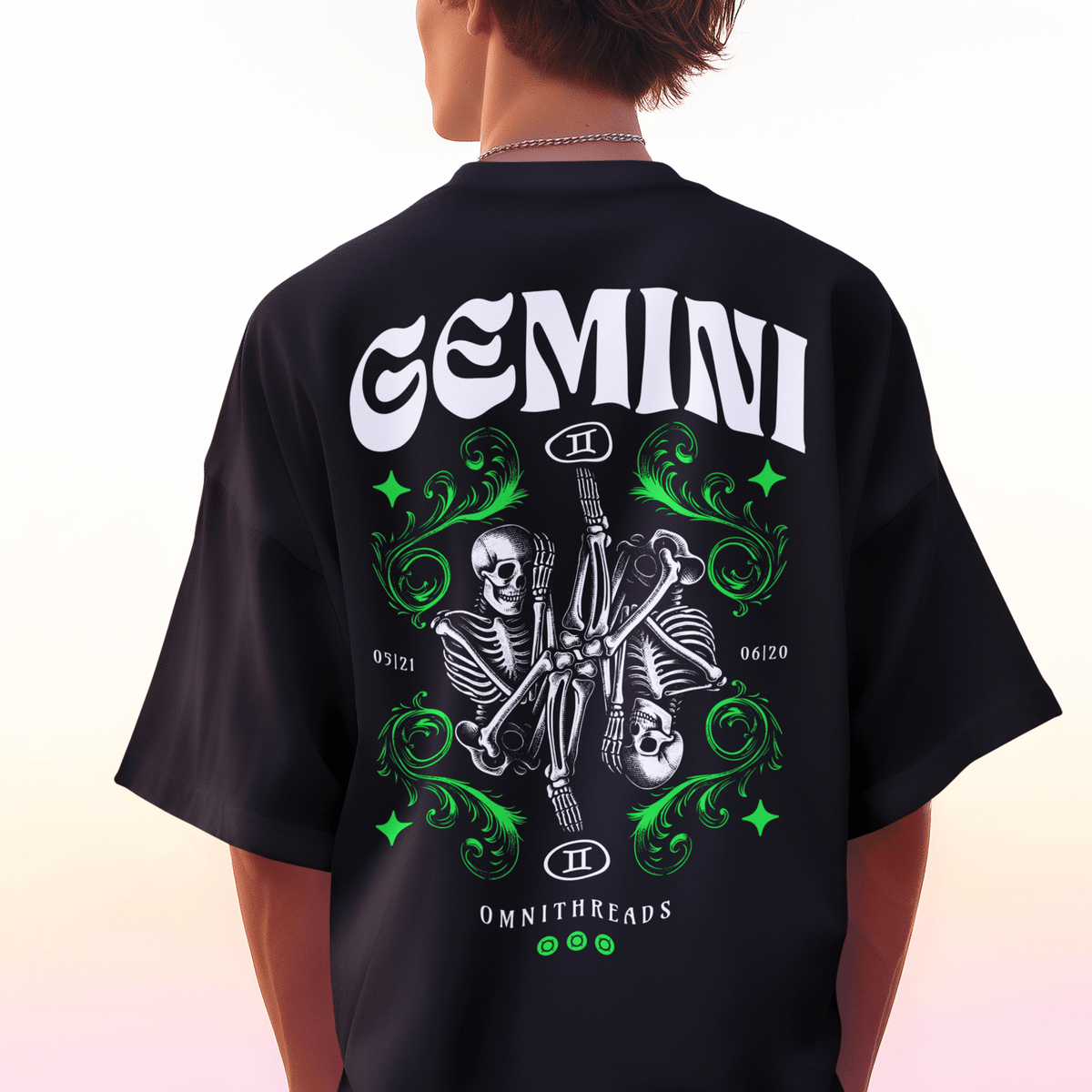 Two Sided Gemini - Oversized Drop Shoulder Tee — product image 1